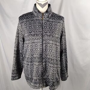 Stan Herman Gray Full Zip Knit Jacket